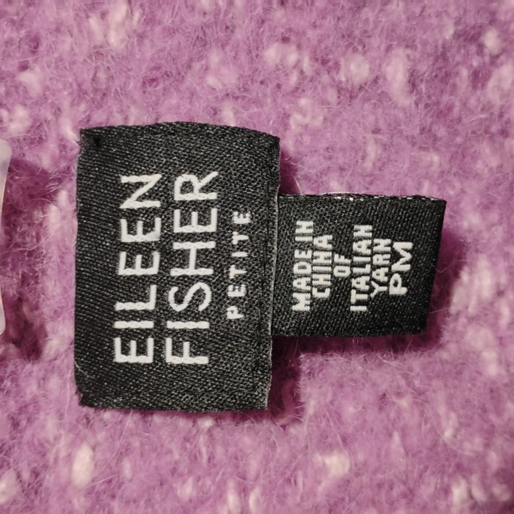 (C-31) SALE! Eileen Fisher Alpaca Silk Wool Blend Italian Yarn Sweater Like New - Picture 4 of 12
